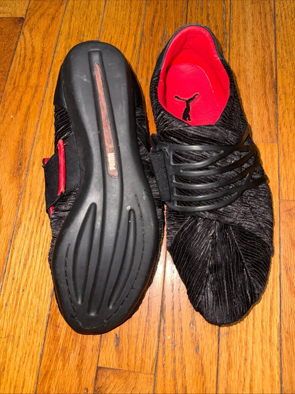 RARE Puma Zhongi budoka type Pleated Silk Wrap Shoes Sneakers, size 10 W
